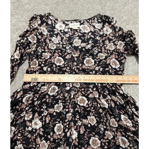 Denim & Supply Ralph Lauren Babydoll M Boho Festival Floral Goth Western Mini - Picture 5 of 8